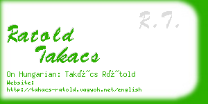 ratold takacs business card